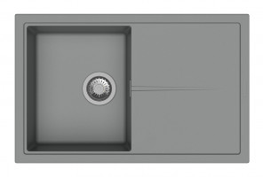 StrongSinks S3 Dřez granit Labe 780, rozměr 780 x 500 mm, s odkapem, šedý