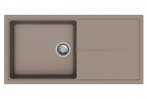 StrongSinks S3 Dřez granit Labe 1000 1000x500mm s odkapem hnědá