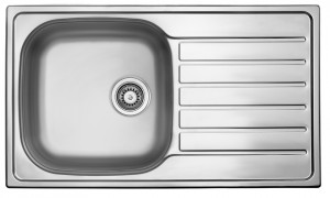 StrongSinks S1 Dřez Mohan nerez satén 860x500, s odkapem, horní montáž