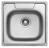 StrongSinks S1 Dřez Tyne, leštěná nerez 506x506, horní montáž