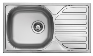 StrongSinks S1 Eko Dřez nerez satén 760x435, s odkapem, horní montáž