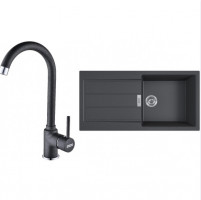 FRANKE Set T78Č S2D 611-100 černá + FP 9000.071 onyx