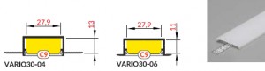 StrongLumio krycí lišta k VARIO C9 naklapávací mléčná 4000mm