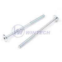 Šroub nábytkový spojovací M6x90 zinek bílý plochá hlava 15mm