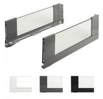 StrongMax 16 bočnice prosklená H185/500mm, bílá, sada