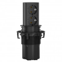 BACHMANN 928.0024 elektrická zásuvka Elevator home, 2x 230V Schuko, černá matná