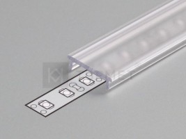 StrongLumio krycí k LED profilu naklapávací průsvitná 2000mm