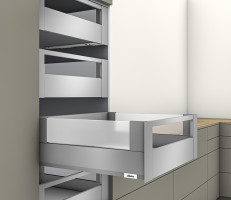 K-BLUM Merivobox, zásuvka E boxcover 350mm/40kg, světle šedá IG, vnitřní, reling