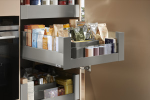 K-BLUM Merivobox, zásuvka E boxcover 500mm/70kg, světle šedá IG, vnitřní, sklo