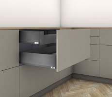 K-BLUM Merivobox, zásuvka K 600mm/40kg, tmavě šedá OG, vnitřní