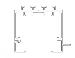TERNO Solo Vetro Light horní vedení 2258/A 3m stříbrná elox