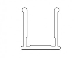 TERNO Solo Vetro Light fixní profil 2740/A 2m stříbrná elox