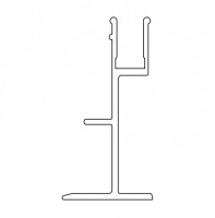 TERNO Solo Vetro Light krycí profil horního vedení 2254/A 6m elox stříbrná