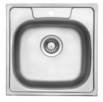 StrongSinks S1 Eko Dřez nerez satén 488x488, horní montáž