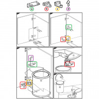 GOLLINUCCI ND sada úchytů k Sorteru Linea 270 šedé