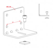 TERNO interiérové posuvné dveře 40-80kg, art. S.155-ZN držák horního vedení