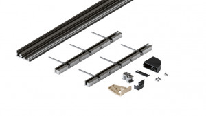 HAWA 52089 Folding Concepta III do pouzdra spodní profil pro 2 dveře stříbrná