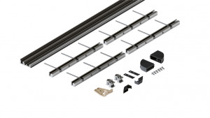 HAWA 52091 Folding Concepta III do pouzdra spodní profil pro 4 dveře stříbrná