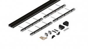 HAWA 52094 Folding Concepta III do pouzdra spodní profil pro 4 dveře černá elox