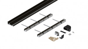 HAWA 52092 Folding Concepta III do pouzdra spodní profil pro 2 dveře černá elox