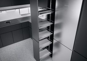 K-KES Dispensa, potravinová skříň, Arena Style, bílá/chrom, 450/1600-2000