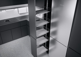 K-KES Dispensa, potravinová skříň, Arena Classic, bílá/chrom, 400/1200-1600