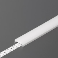 StrongLumio krycí lišta C3 k LED profilu Smart-In 16 naklapávací mléčná 3000mm