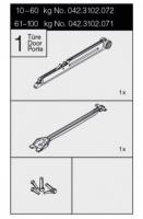 HAWA 042.3102.071 Eku Porta 100 posuvné interiérové kování tlumič do 100kg