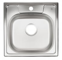 StrongSinks S1 Eko Dřez nerez satén/horní plocha broušená 488x488, horní montáž