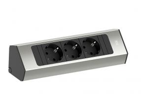 BACHMANN 932.000 Casia 2, 3x230V, imitace nerezi Schuko