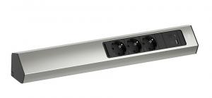 BACHMANN 932.006 Casia 2, 3x230V + 1xUSB A/C, imitace nerezi schuko