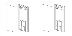 TERNO Magic2 boční krytka art. S.1132.05142 2 páry stříbrná + černá