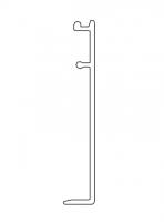 TERNO Solo Vetro krycí profil horního vedení 2730/AS 6m elox stříbrná