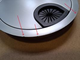 STRONG Průchodka kovová 80 mm hliník - POŠKOZENÉ