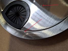 STRONG Průchodka kovová 80 mm broušená ocel - POŠKOZENÉ