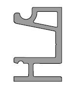 TERNO horní příchytová lišta alu surová 2m 1710/G