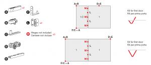 TERNO Versatile sada,fixní dvojkřídlo,80kg,magnety,2400mm,černá