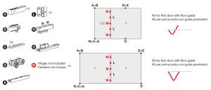 TERNO Versatile sada,fixní dvojkřídlo,80kg,magnety,2400mm,spodní,černá