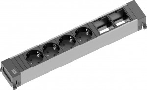 BACHMANN 916.030 Power Frame 4x Schuko, 2x volný modul