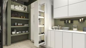 K-KES Dispensa, potravinová skříň, K-Line, bílá, 300/1200-1600