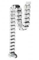 STRONG Vertikální kabelové vedení flexi 1260mm stříbrná