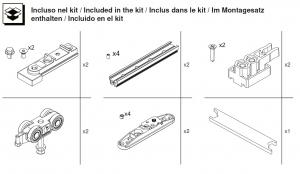 TERNO T-Belt Step sada kování pro poslední dveře 80kg černá