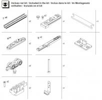 TERNO T-Belt Step sada kování pro fixní dveře 80kg černá