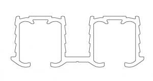 TERNO Living Top horní vedení dvojité 2652/A elox stříbrný 2m 30kg