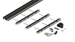 HAWA 52090 Folding Concepta III do pouzdra spodní profil pro 3 dveře stříbrná