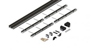 HAWA 52091 Folding Concepta III do pouzdra spodní profil pro 4 dveře stříbrná