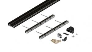 HAWA 52092 Folding Concepta III do pouzdra spodní profil pro 2 dveře černá elox