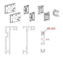 TERNO Fine kompletní sada profilů pro vnitřní dveře 1400x2700mm,28mm,černý elox