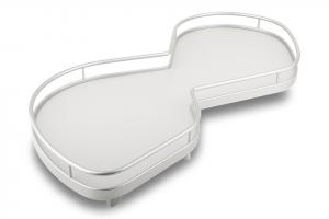 KES 047919 LeMans II, rohové police, Arena Classic, 400mm, levé - šedá/stříbrná