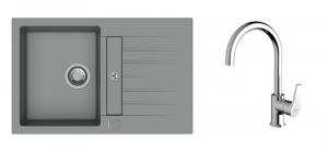 K-StrongSinks S3 Set dřez Vardar 780x500mm granit šedá + Baterie Rhona chrom